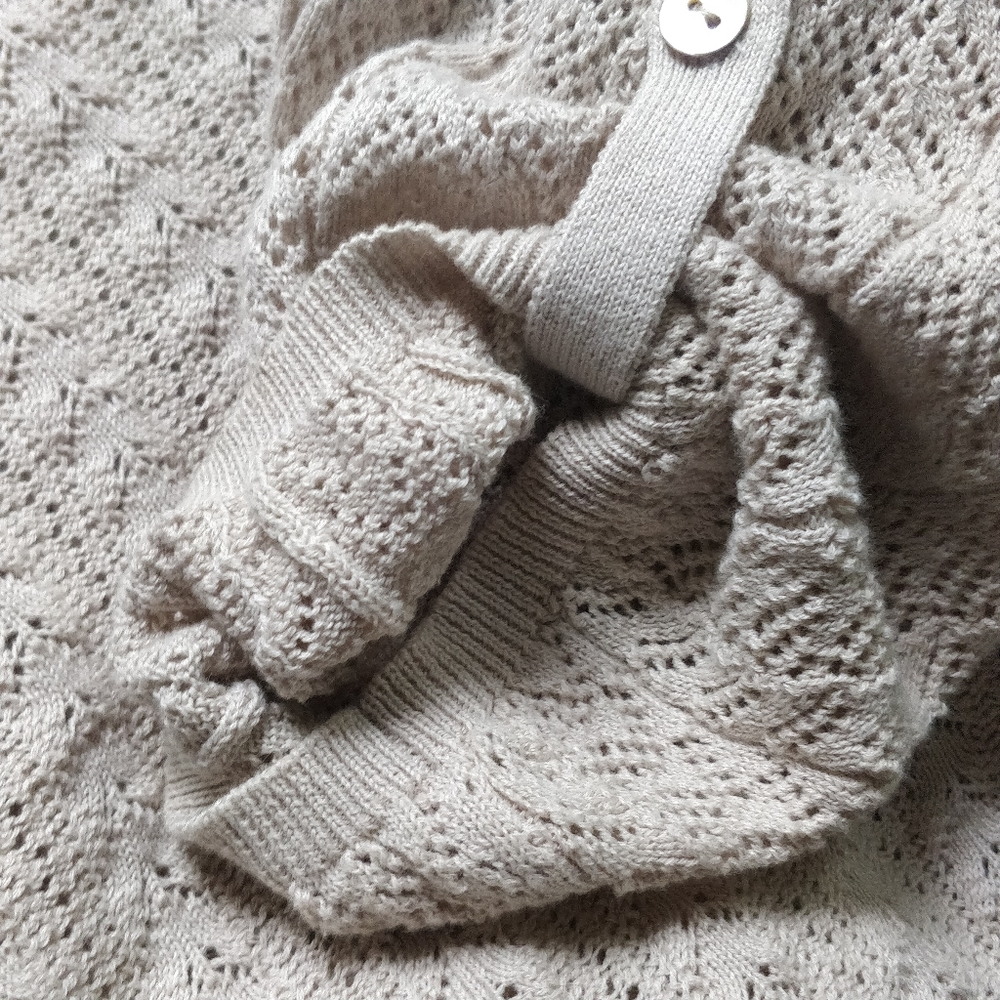 GJB New York Beige Drape Front Cardigan S - Picture 7 of 7